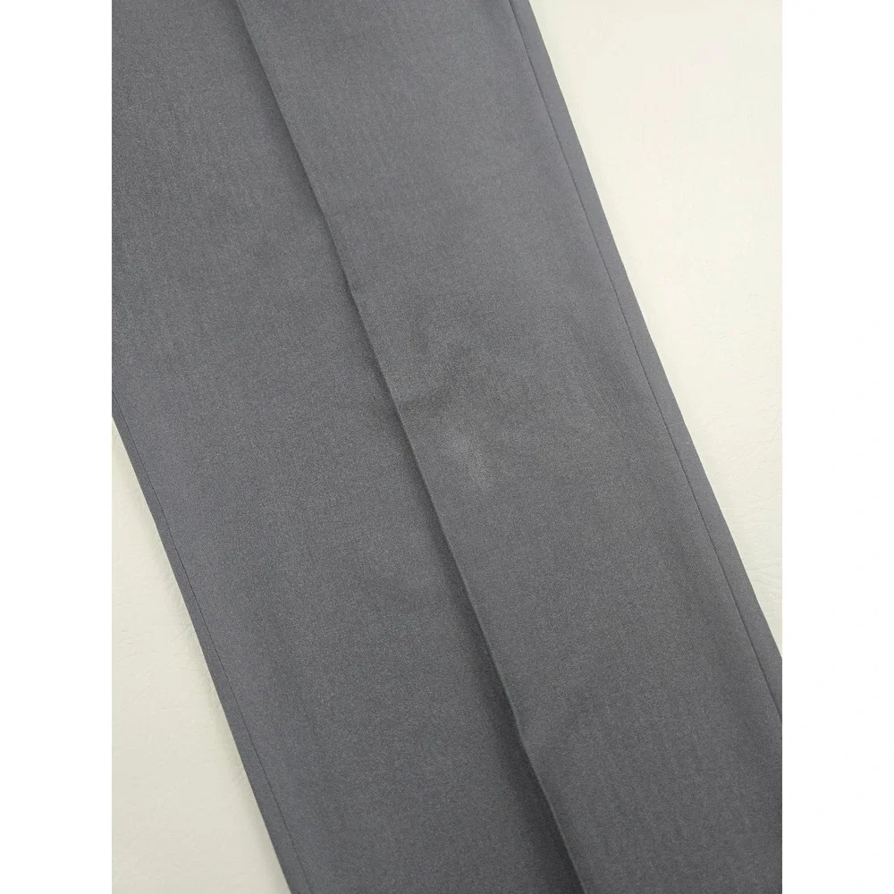 Savane Tailored 2u Comfort Waist Dress Pants Charcoal Black 40x30 Flat Front